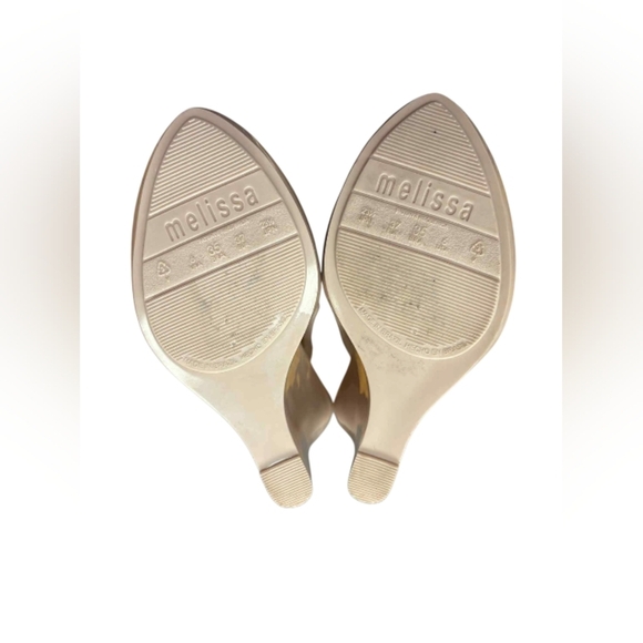 MELISSA Jelly Wedge Close-Toed Heels, USA size 6EUC Blush - Picture 7 of 7